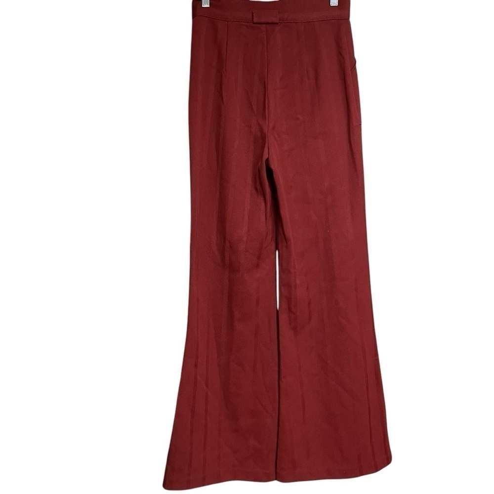Free People Herringbone Flare Leg Pants Size 4 - Picture 4 of 11